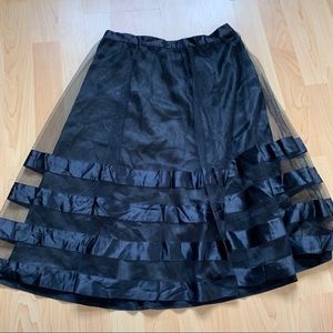 New Black Tulle Skirt